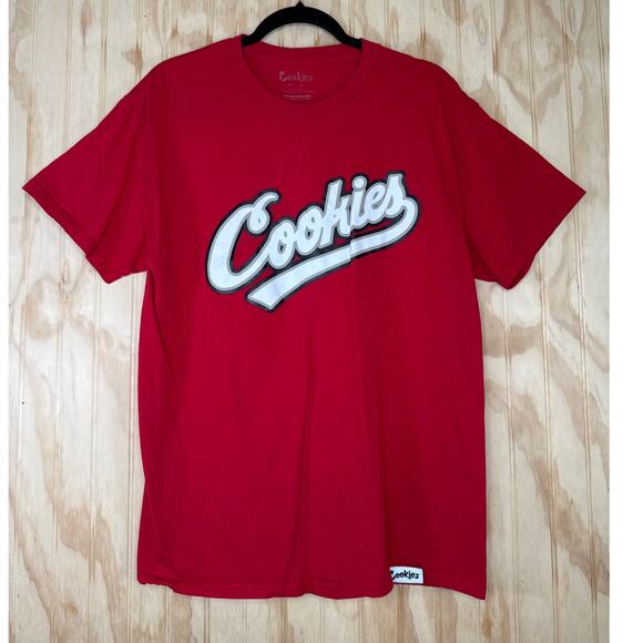Cookies SF Red Graphic T-Shirt “Puttin in Work” Unisex Size Large Streetwear Y2K - Picture 9 of 9